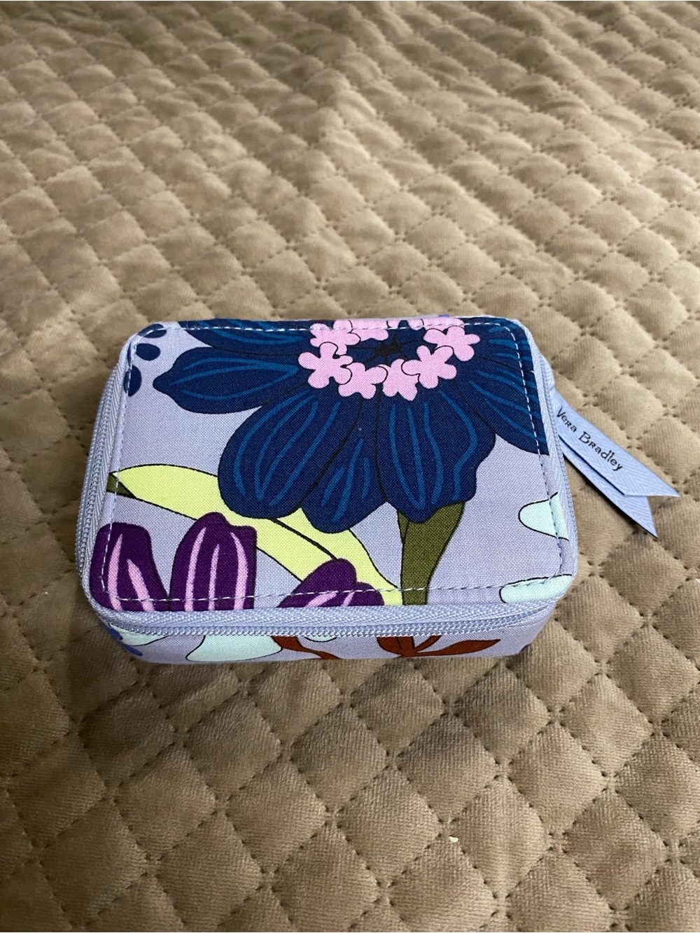 Vera Bradley Light Lavender Travel Pill Organizer Case